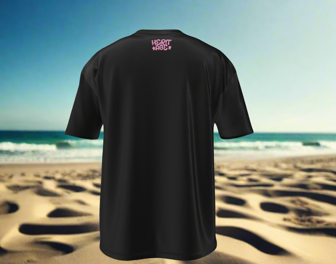 HERITAGE XX Black and Pink GRATEFUL HANDS T-Shirt