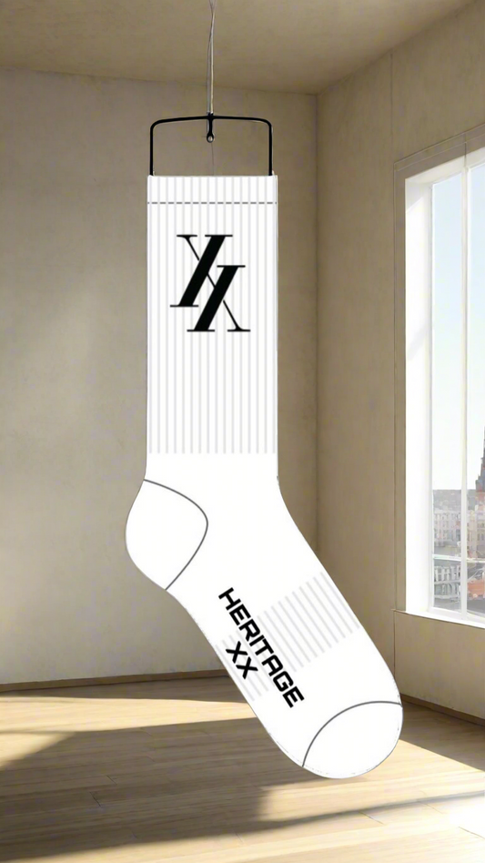 HERITAGE XX (HERIXX) 100% ORGANIC COTTON White Socks