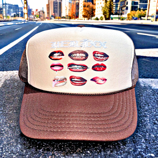 HERITAGE XX (HERIXX) “Grill Talk" BROWN Trucker Hat - Drip So Hard They Gotta Look!