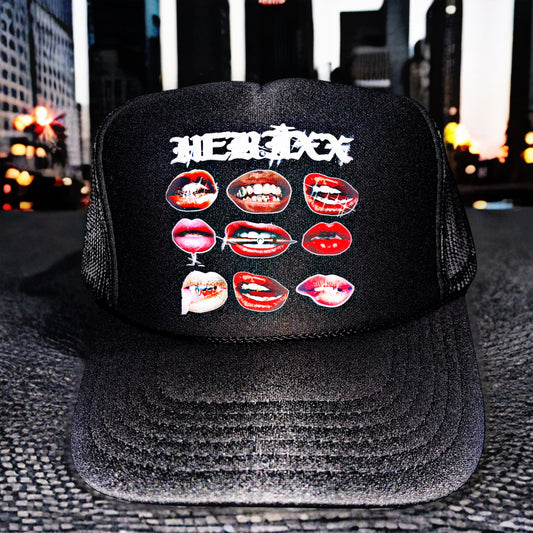 HERITAGE XX (HERIXX) “Grill Talk" Black Trucker Hat - Drip So Hard They Gotta Look!
